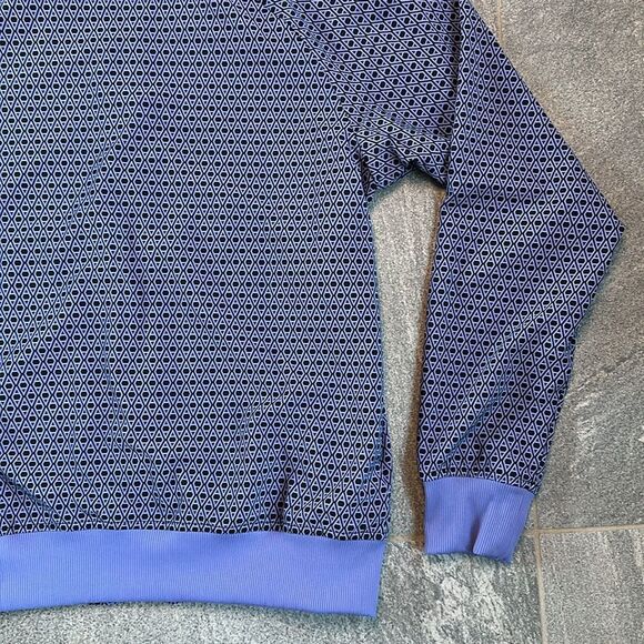 NWT Athleta Lightweight Brooklyn Bomber Jacket Geometric Periwinkle Blue Pockets - Picture 12 of 16